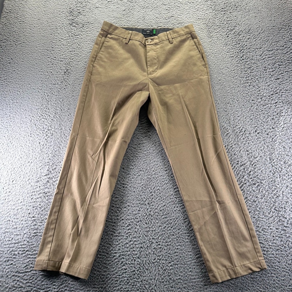 Dockers Stain Defender Pant Men 29x27 Brown Khakis Straight Slim Utility Stretch